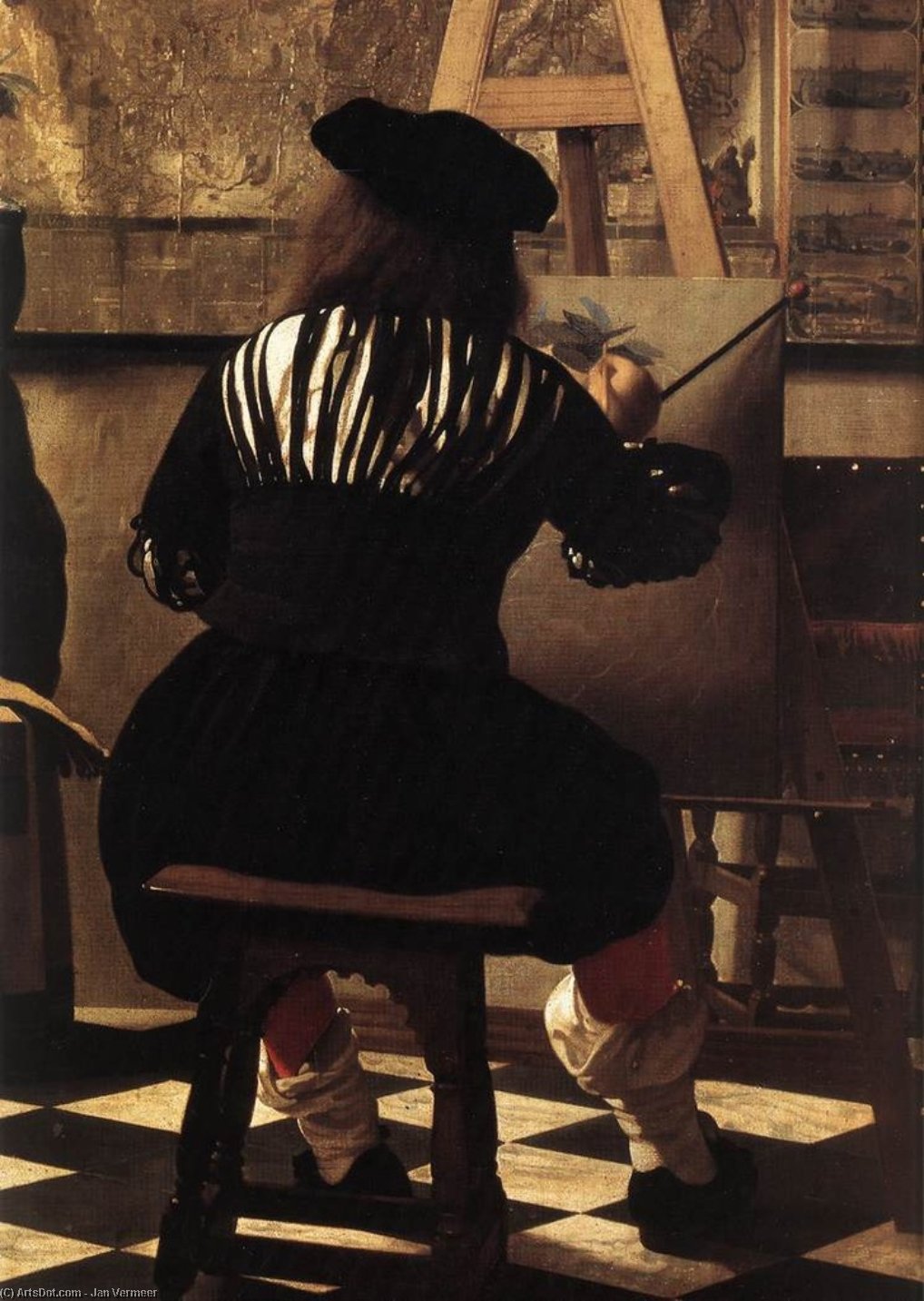 The Art Of Painting (detail) (8) — Johannes Vermeer