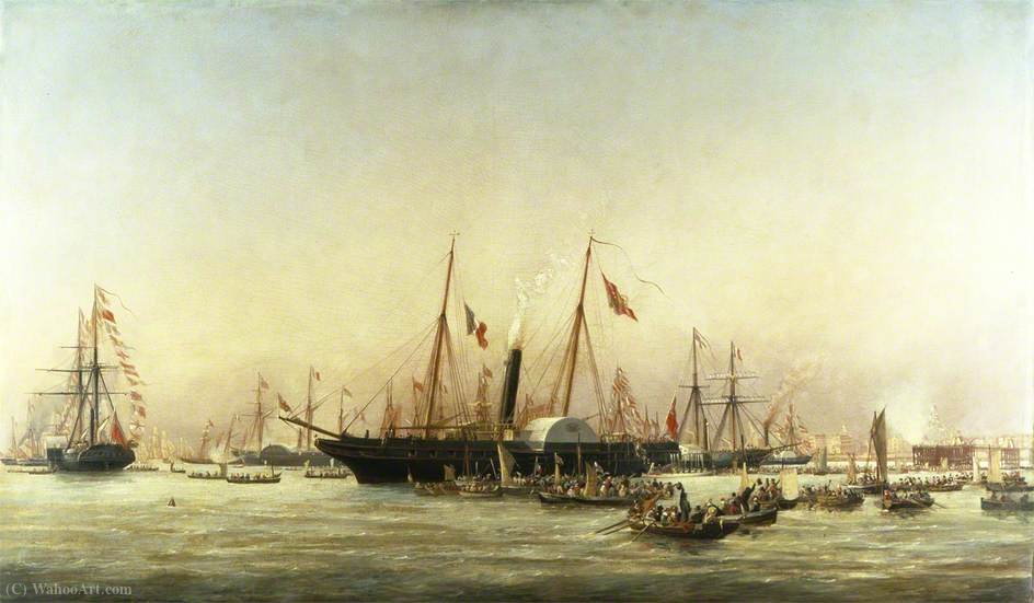 Queen Victoria Landing At Brighton, East Sussex — Richard Henry Nibbs