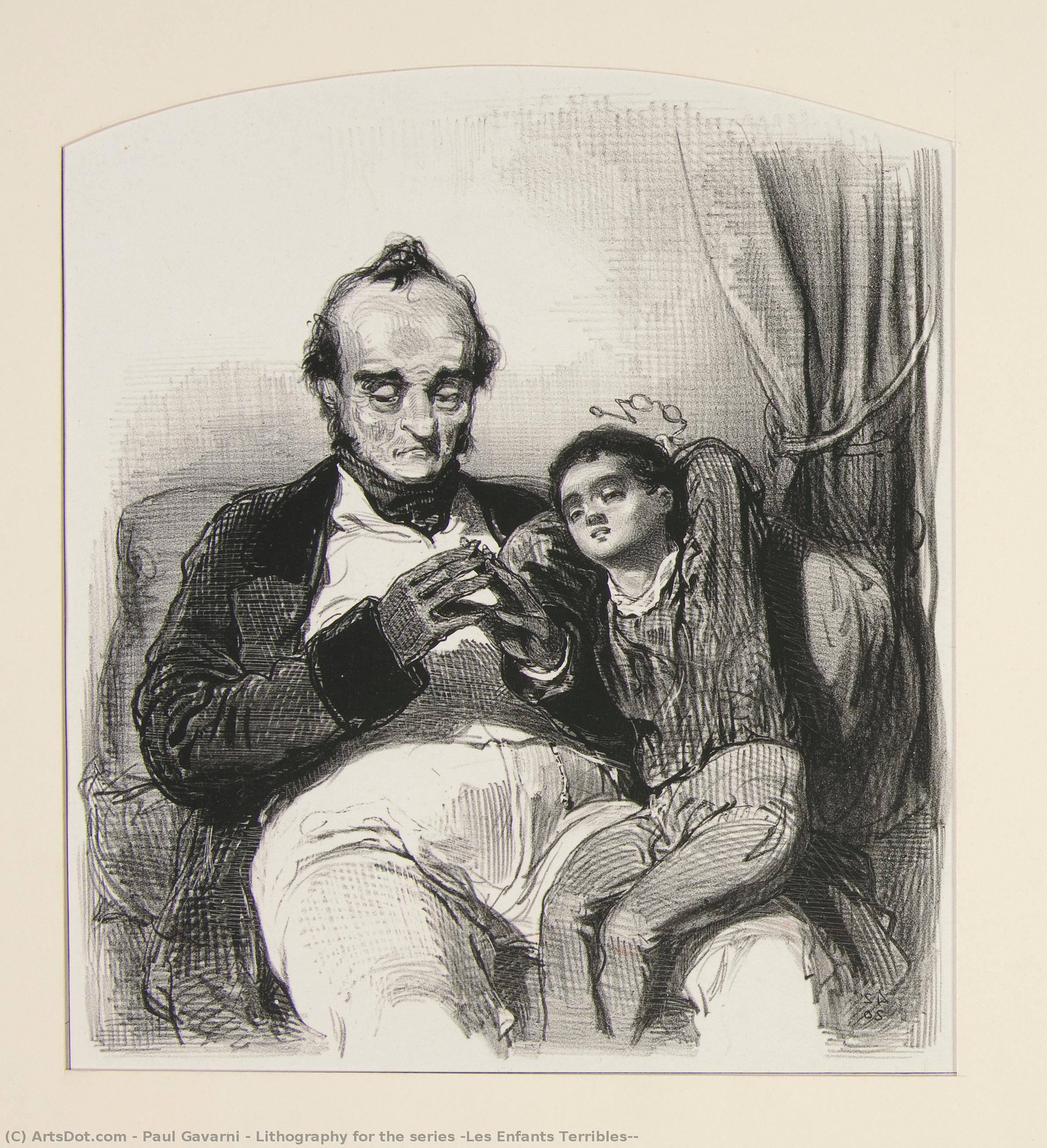 Lithography For The Series "les Enfants Terribles'' — Paul Gavarni