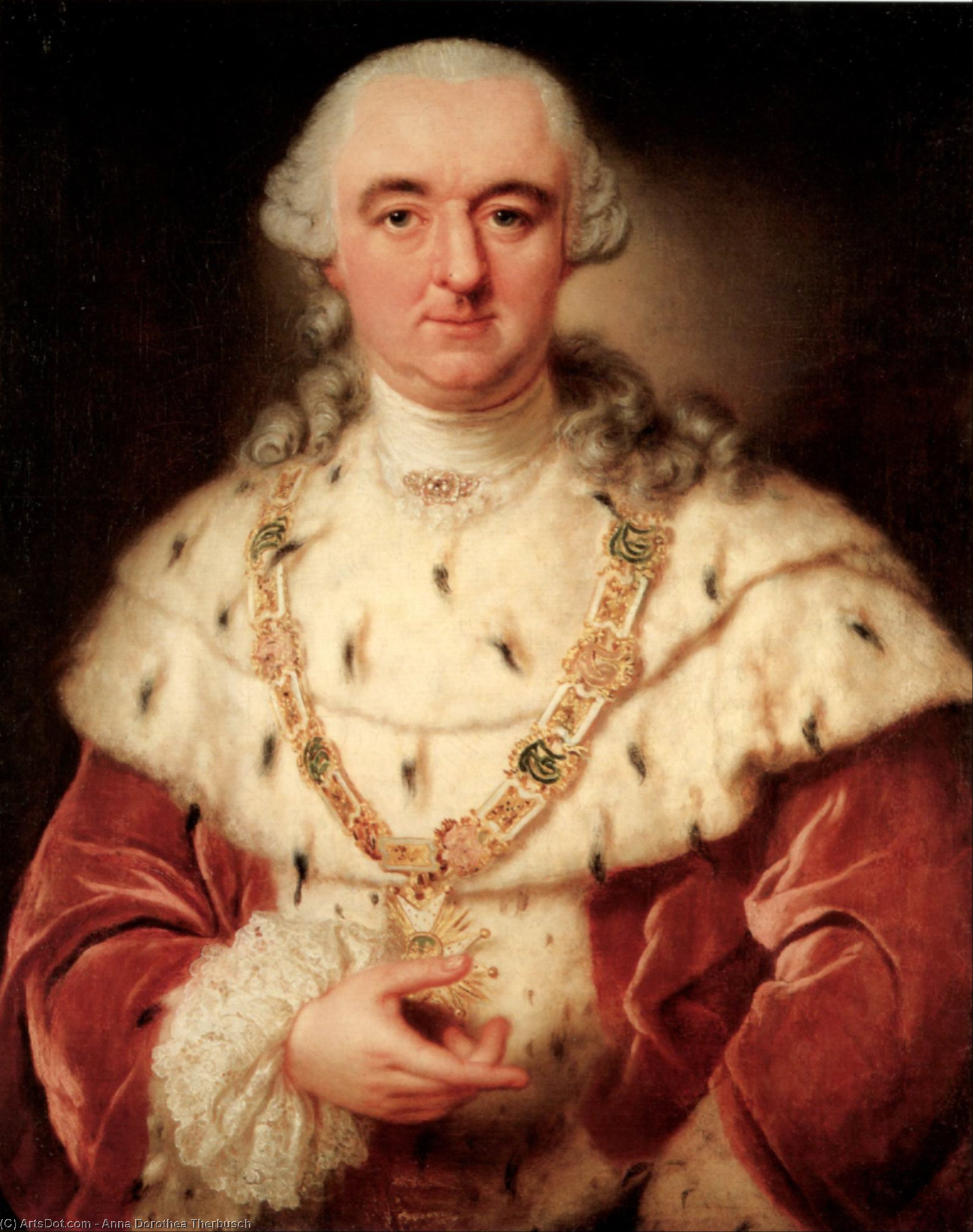 Portrait Of Charles Theodore, Elector Of Bavaria — Anna Dorothea Therbusch
