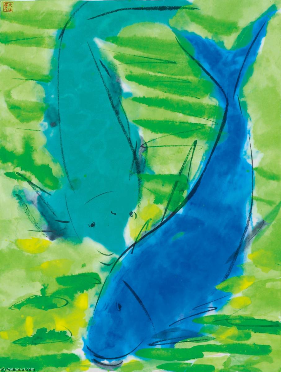 A Pair Of Carp — Walasse Ting