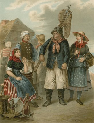 German Costume Schleswig-holstein An Den Kusten — Albert Kretschmer