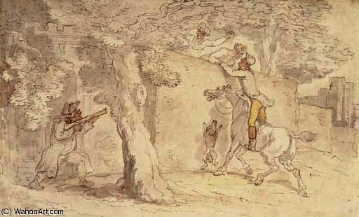 The Stolen Kiss — Thomas Rowlandson