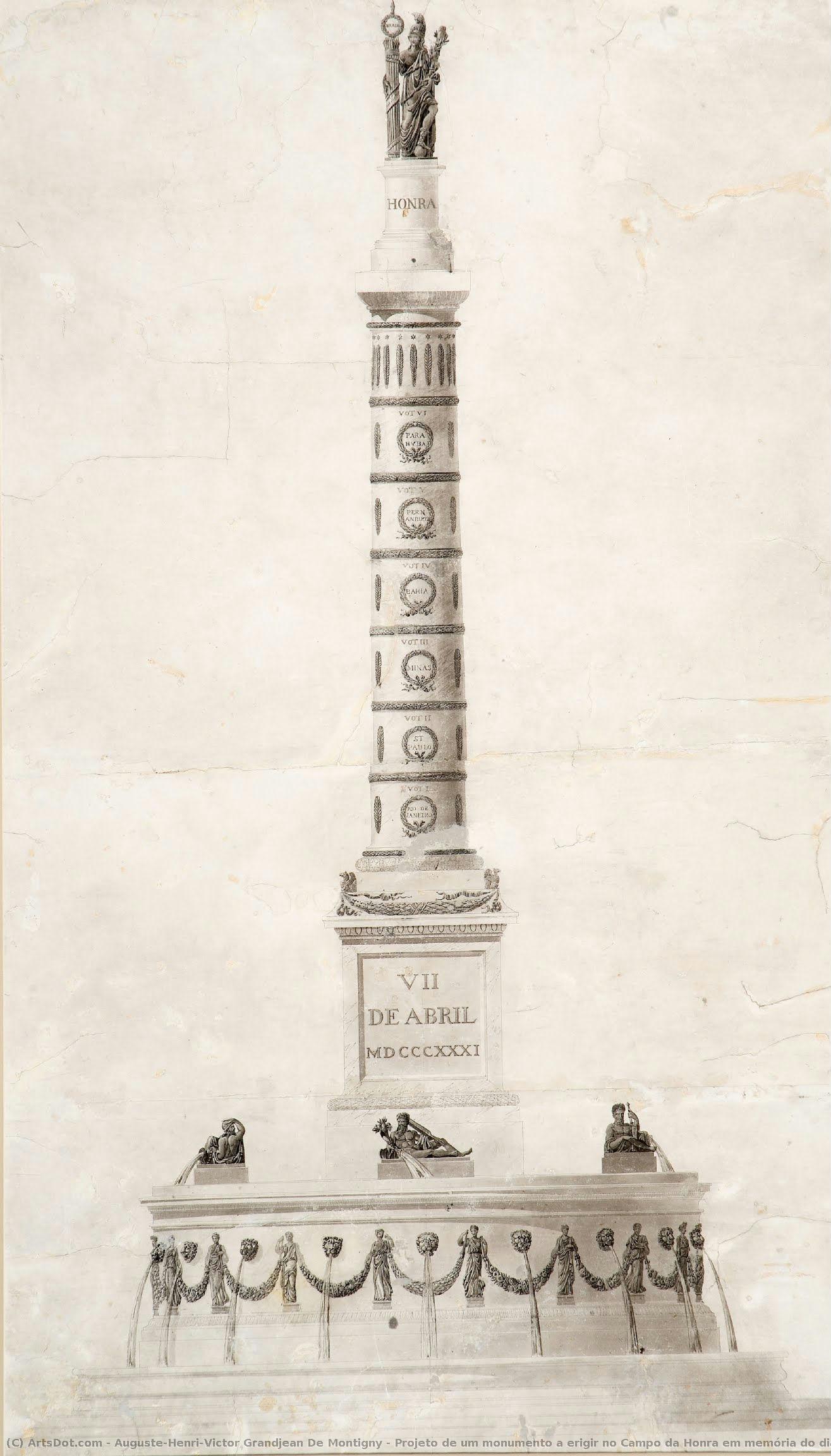 Projeto De Um Monumento A Erigir No Campo Da Honra Em Memória Do Dia 7 De Abril De 1831 [...] — Auguste-henri-victor Grandjean De Montigny