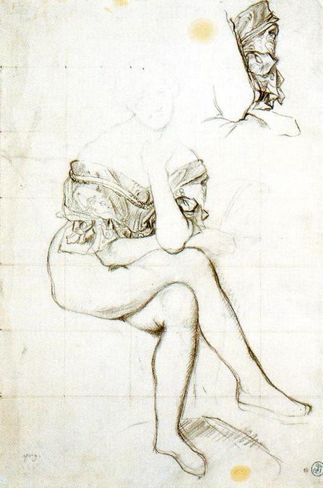 Study For The Portrait Of Barones Betty De Rothschild — Jean-auguste-dominique Ingres
