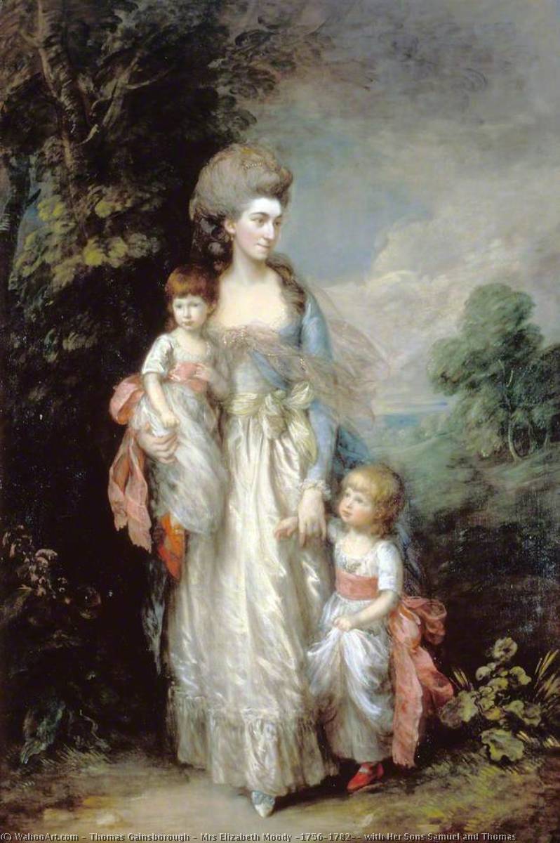 Mrs Elizabeth Moody (1756–1782), With Her Sons Samuel And Thomas — Thomas Gainsborough