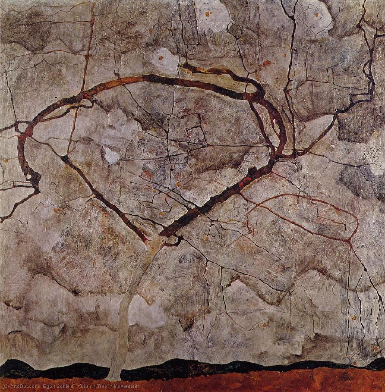 Autumn Tree In Movement — Шиле