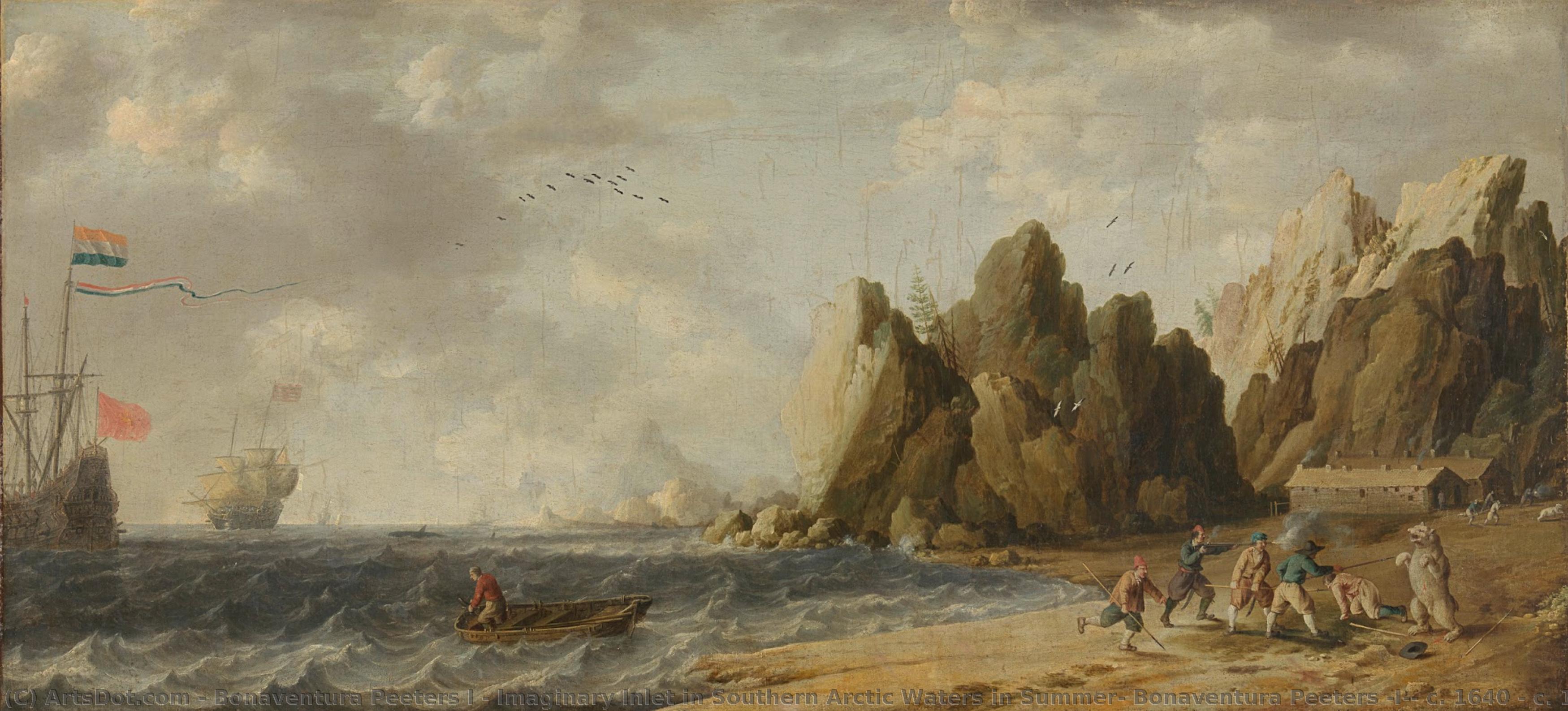 Imaginary Inlet In Southern Arctic Waters In Summer, Bonaventura Peeters (i), C. 1640 - C. 1650 — Bonaventura I Peeters