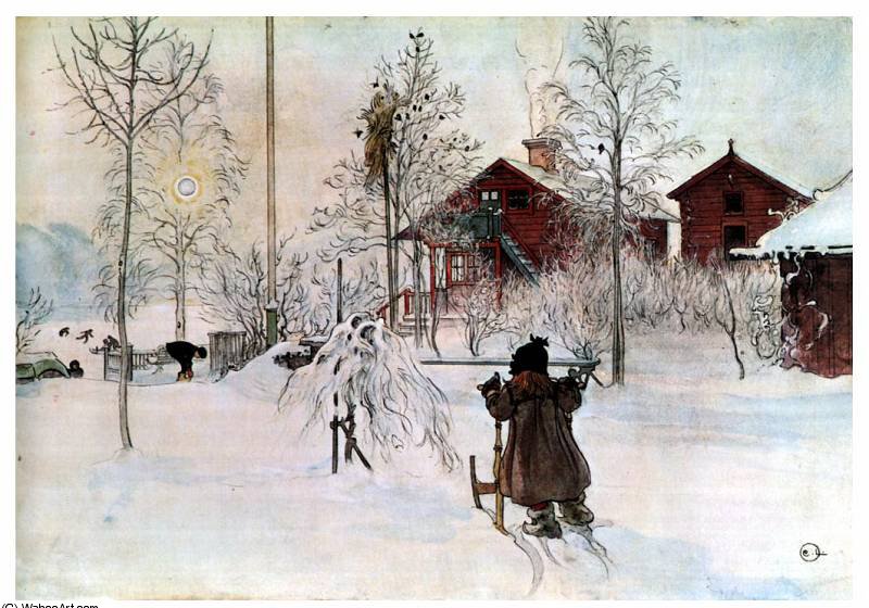 The Front Yard And The Wash House — Carl Larsson