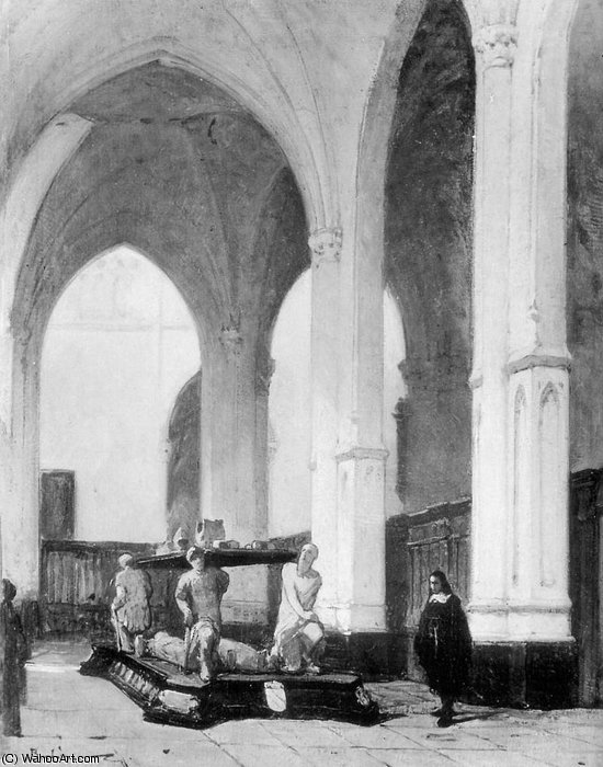 Lieve Vrouwe Church In Breda Sun — Johannes Bosboom