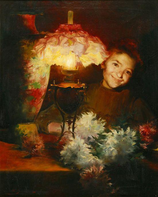 Niña Con Lampara — Luis Graner