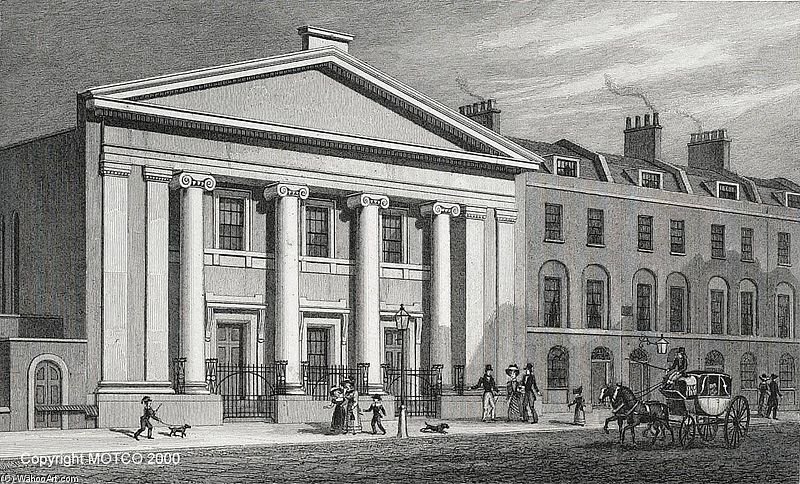J. F. Havell - The Unitarian Chapel, Finsbury — Thomas Hosmer Shepherd