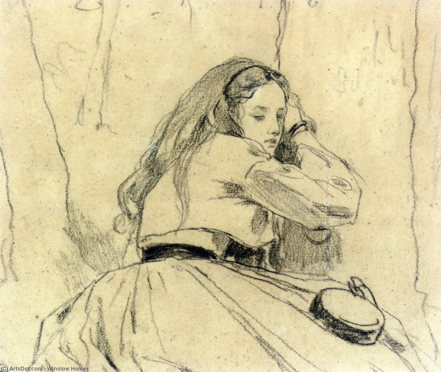 Portrait Of Elizabeth Grant — Винслоу Хомер