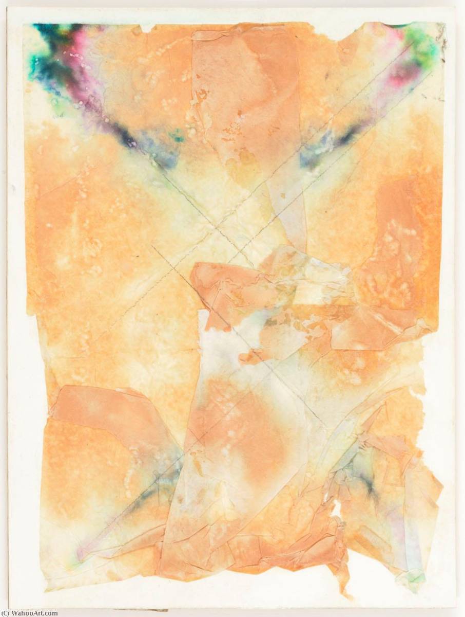 Untitled (white Paper Napkin With Brown, Blue, Green, And Red Staining) — Джозеф Корнелл