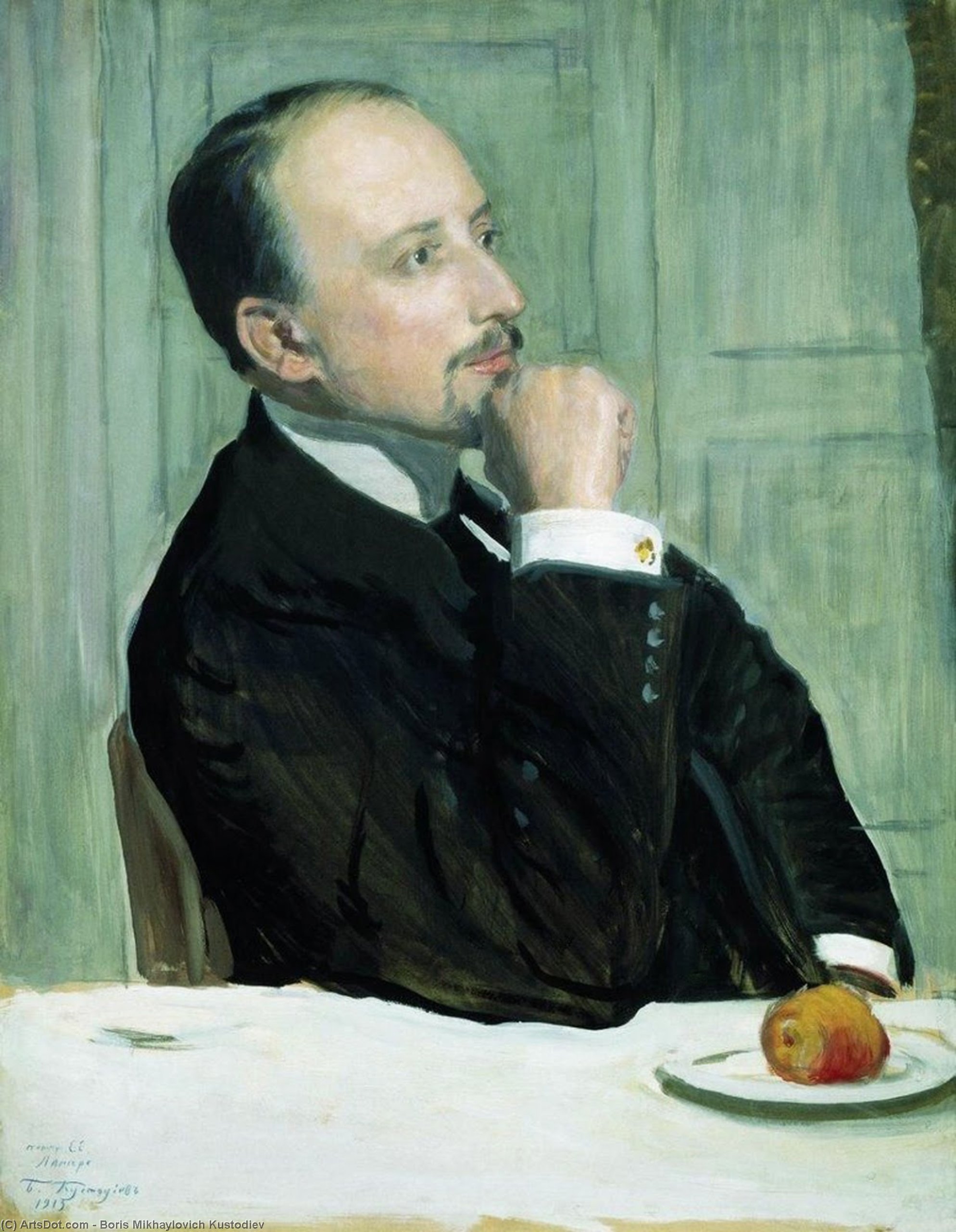 Portrait Of E.e. Lansere — Boris Mikhailovich Kustodiev