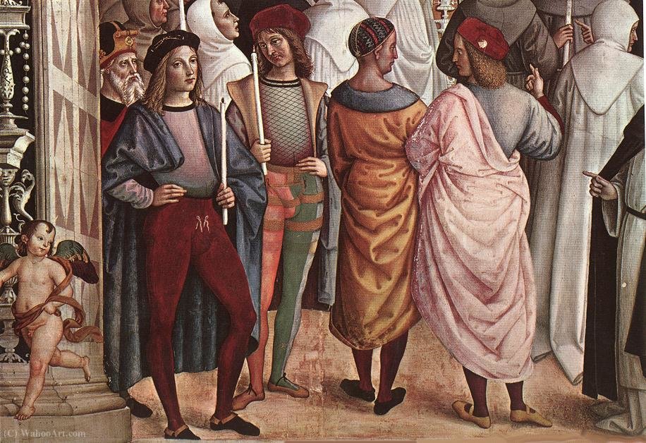 Pope Aeneas Piccolomini Canonizes Catherine Of Siena (detail) — Pinturicchio