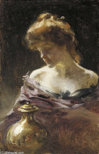 Woman With A Brass Urn — Irving Ramsey Wiles