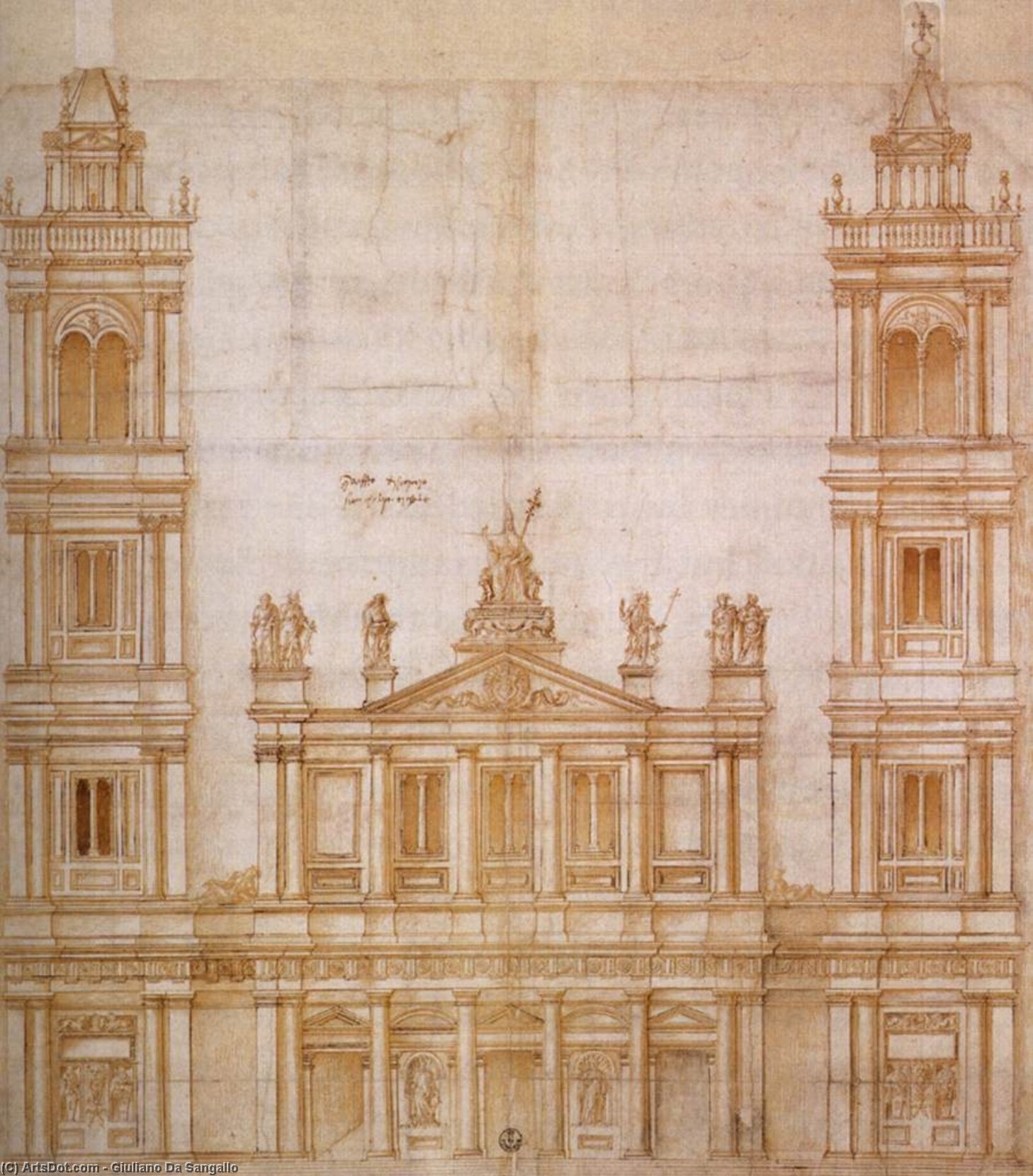 Diseño Para La Fachada De San Lorenzo, Florencia — Giuliano Da Sangallo