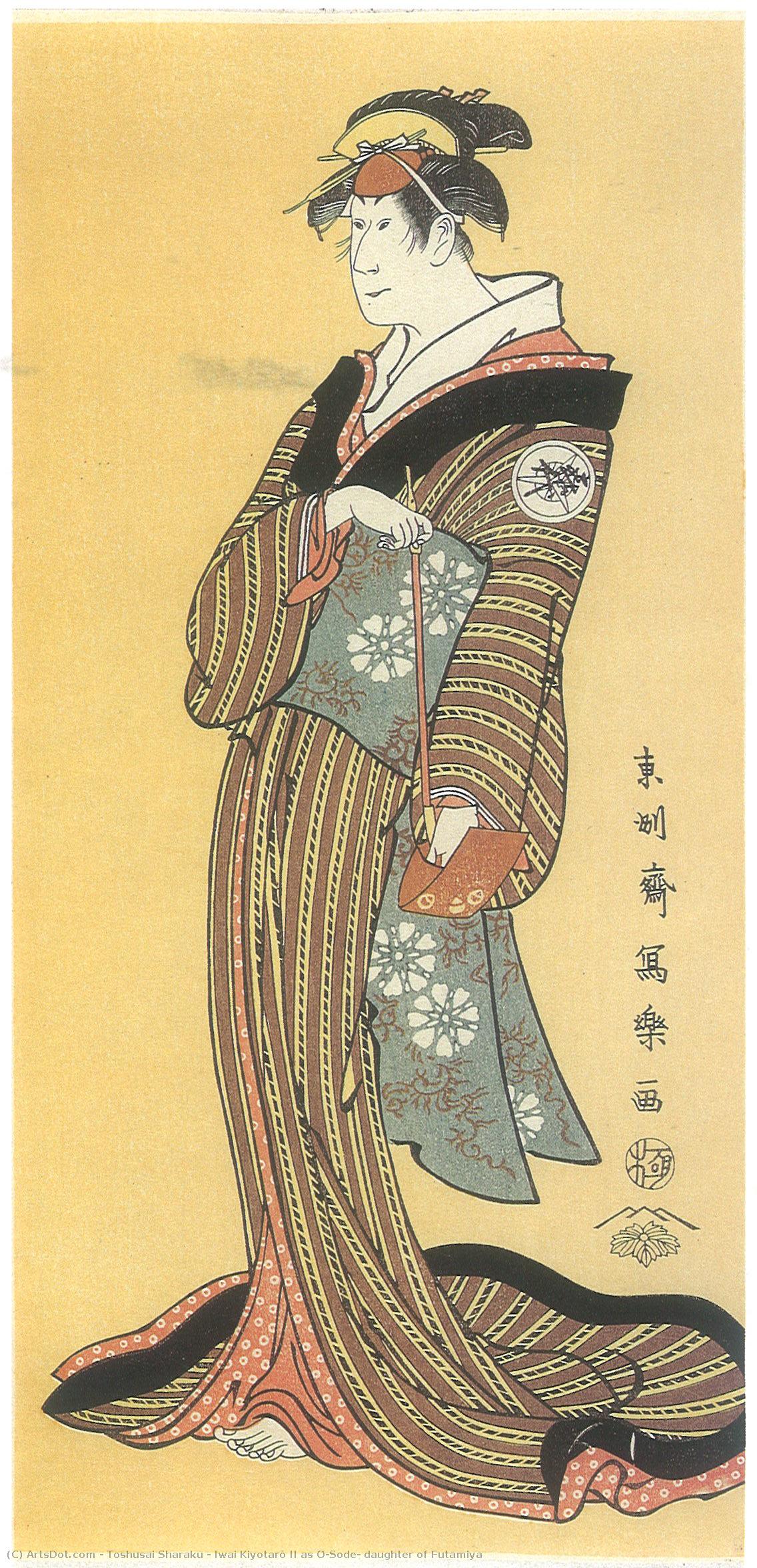 Iwai Kiyotarō Ii As O-sode, Daughter Of Futamiya — Tošusai Šaraku