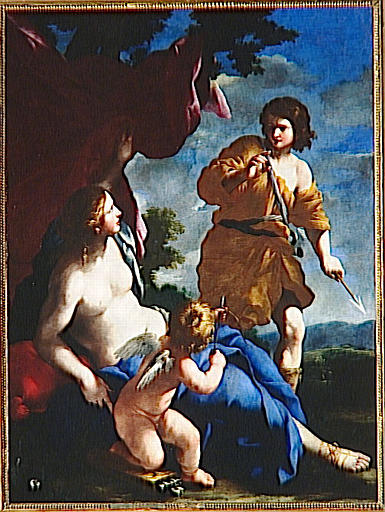 Venus Avec Adonis Partant A La Chasse — Đovani Frančesko Romaneli