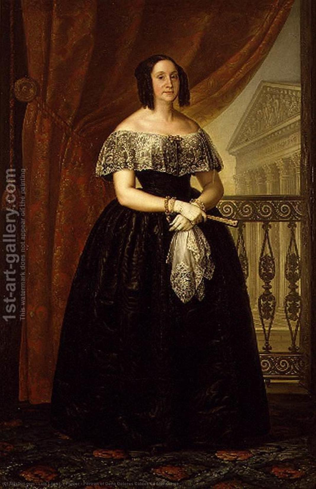 Portrait Of Doña Dolores Caldes De Monserrat — Luis López Y Piquer