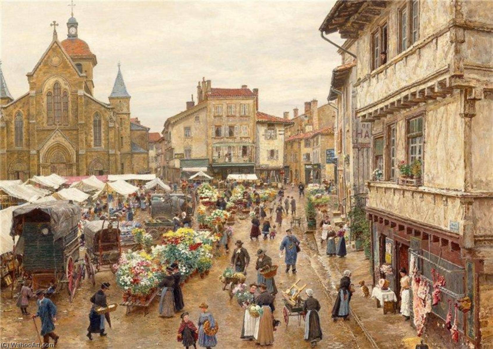 Market In Charlieu — Marie Francois Firmin-girard