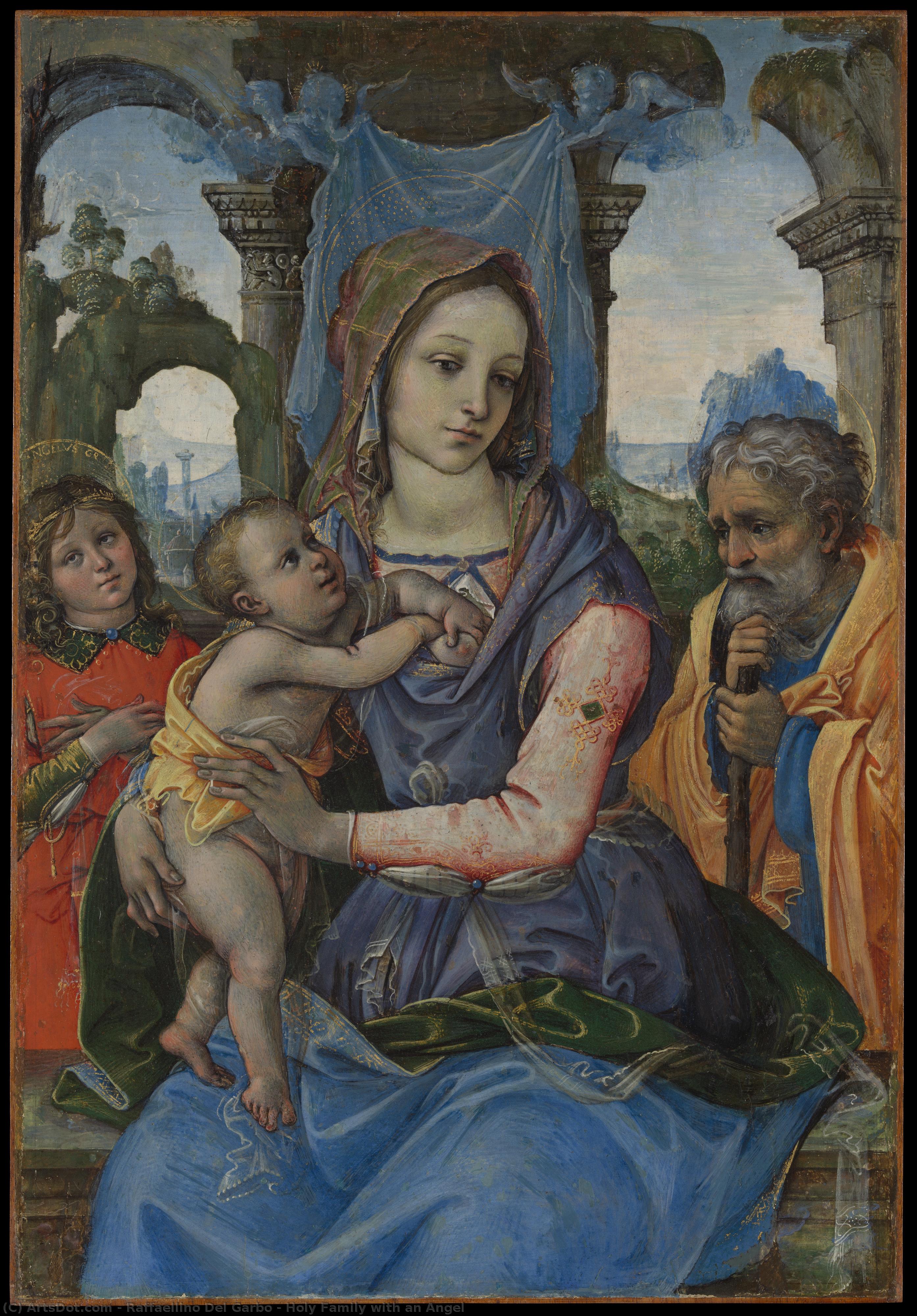 Holy Family With An Angel — Raffaellino Del Garbo