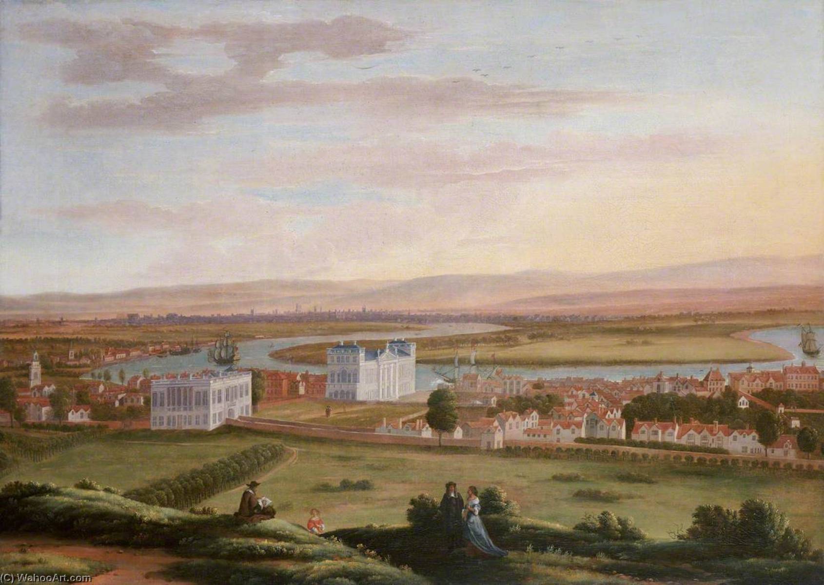 A View Of Greenwich And The Queen's House From The South East — Hendrick Danckerts