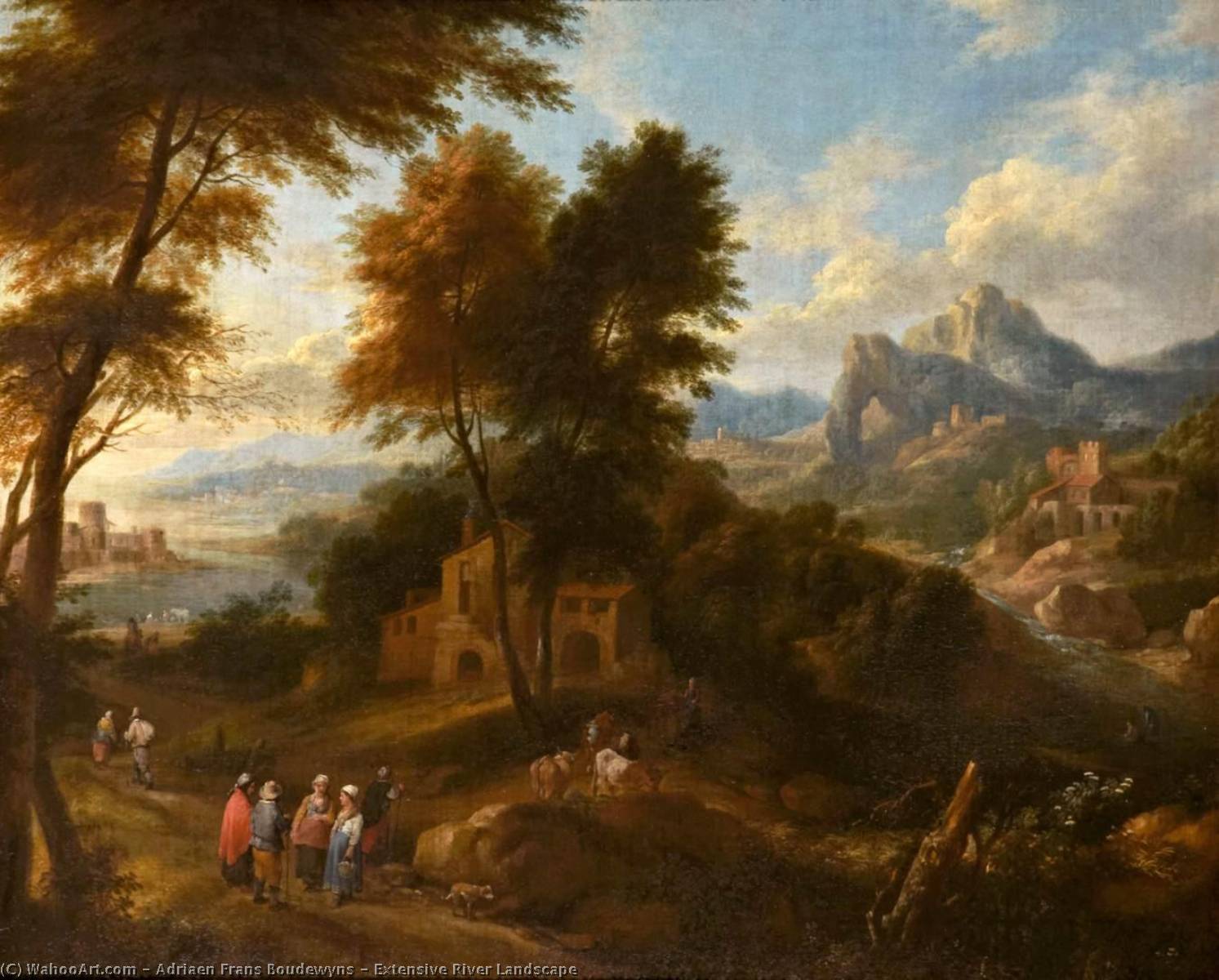 Extensive River Landscape — Adriaen Frans Boudewijns