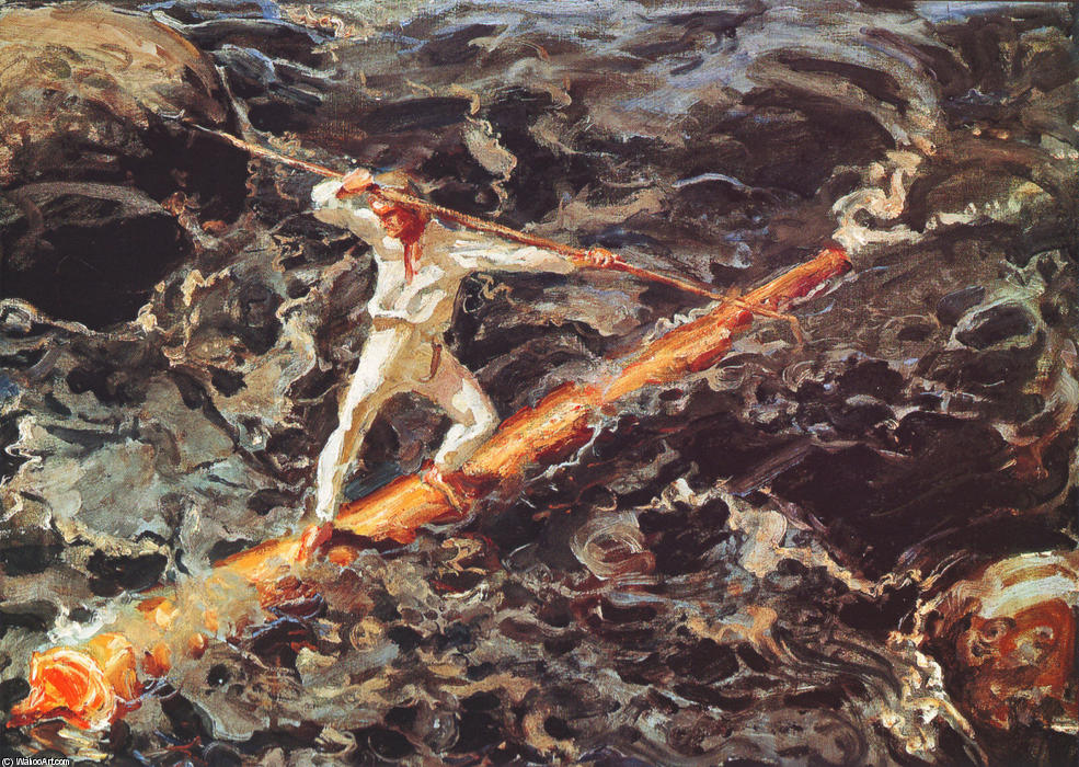 The Log Floater — Akseli Gallen-kallela