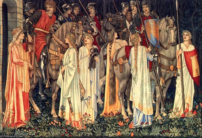 The Arming ^ Departure Of The Knights — Edward Coley Burne-jones