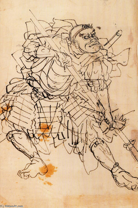 Benkei Holdin A Halberd — Utagawa Kuniyoshi