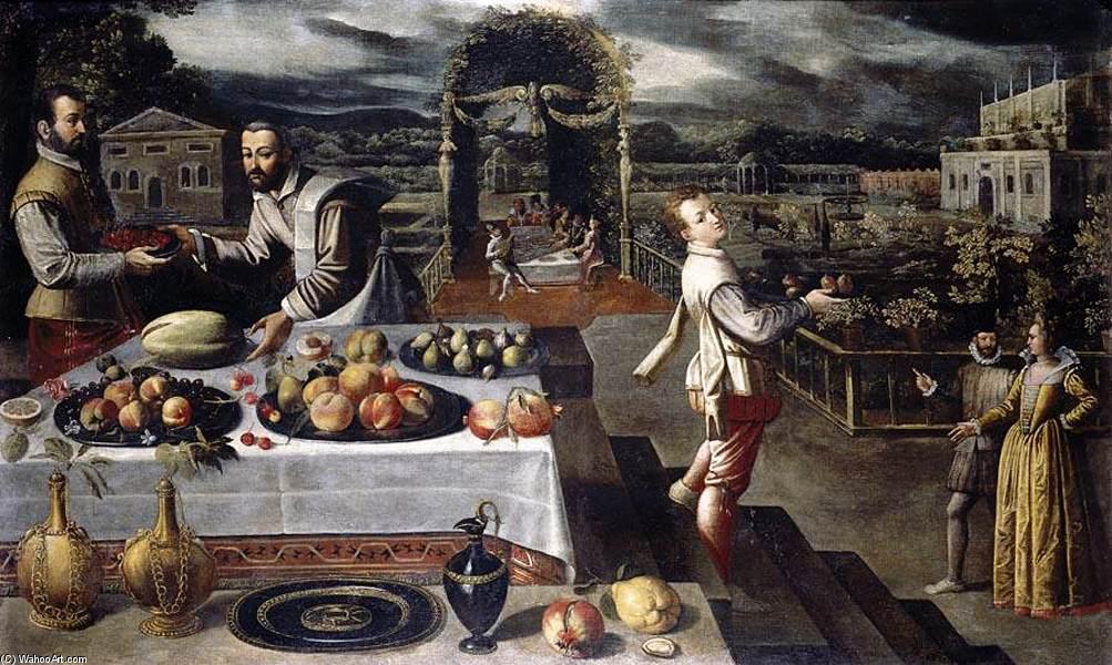 Banquet In A Formal Palace Garden — Lodewijk Toeput (il Pozzoserrato)