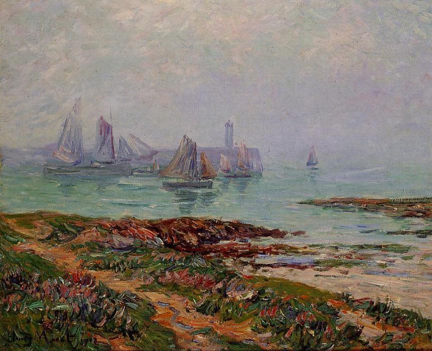 Misty Day At Dielette - The Manche — Henri Moret