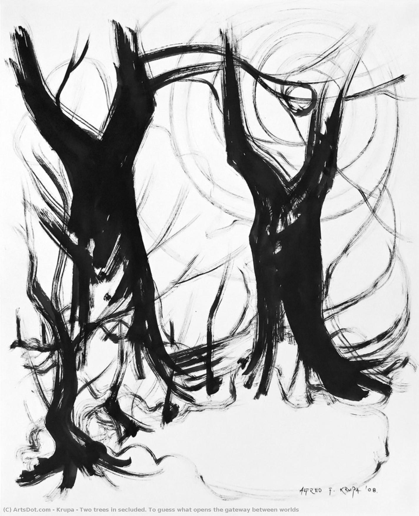 Two Trees In Secluded. To Guess What Opens The Gateway Between Worlds — Alfred Freddy Krupa