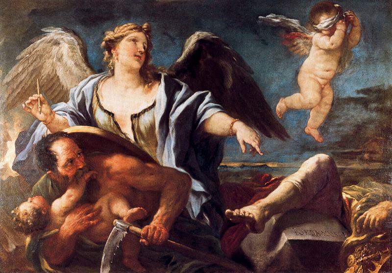 History Writes The Records On The Shoulders Of Time — Luca Giordano