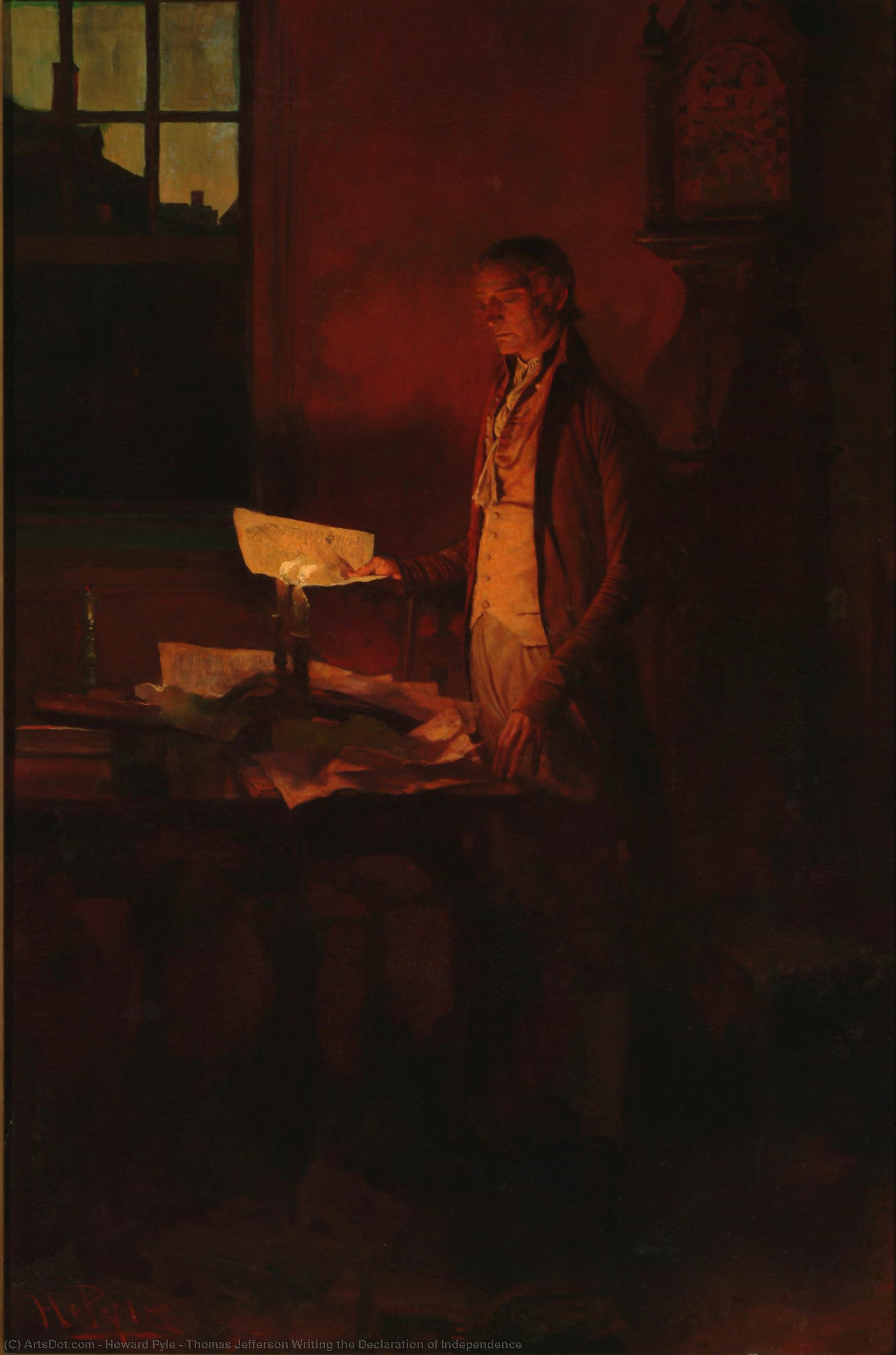 Thomas Jefferson Writing The Declaration Of Independence — Hauard Pajl