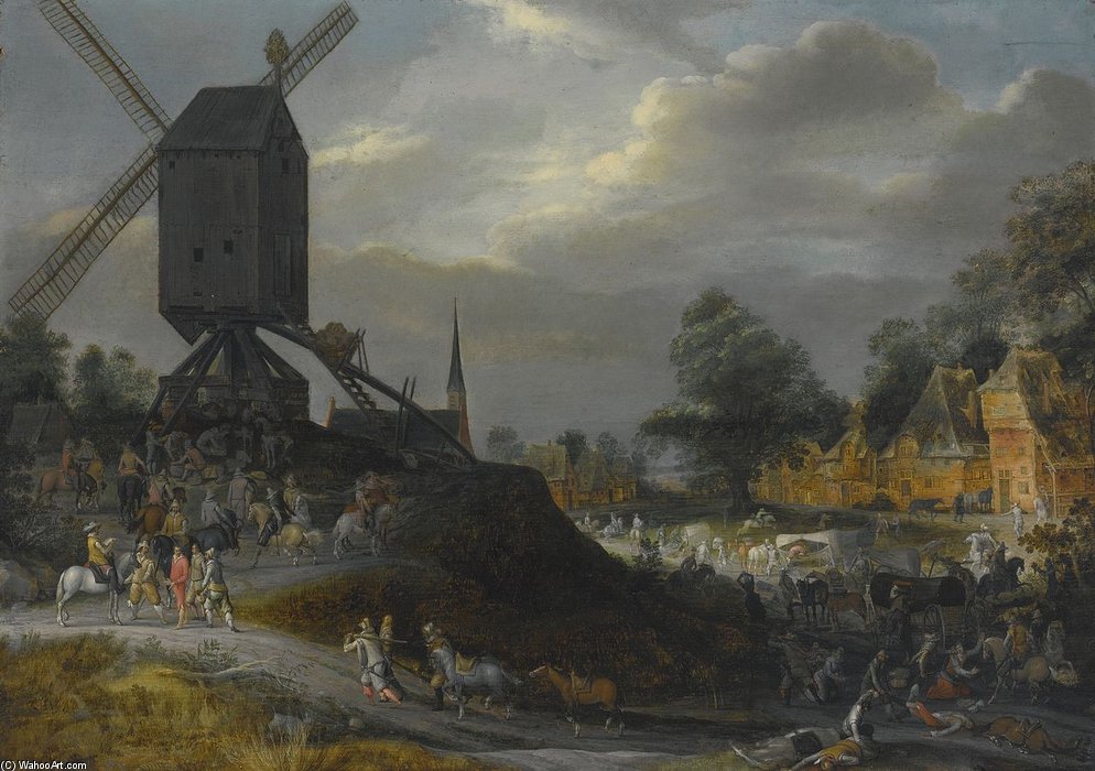 Sack Of A Flemish Village — Pieter Meulener