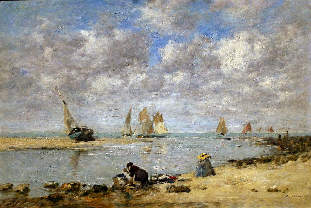 Washerwomen Near Trouville — Eugène Louis Boudin