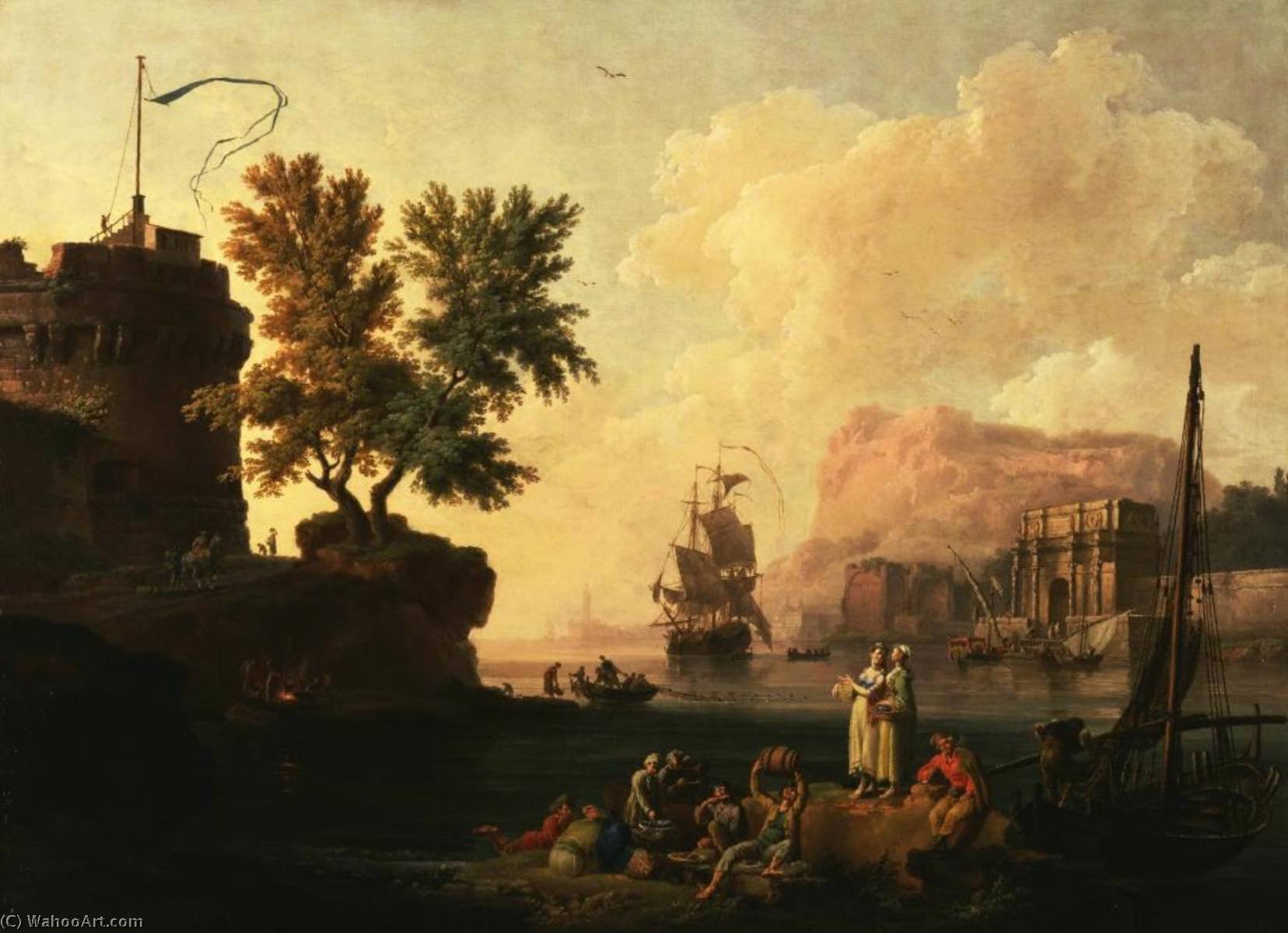 Mediterranean Harbor Scene — ピエール＝ジャック・ヴォレール