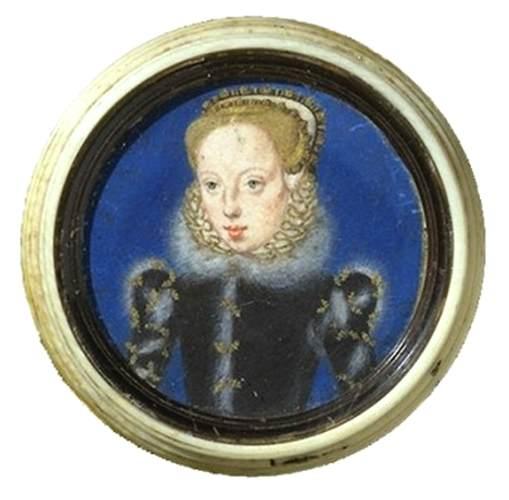 Portrait Miniature Katherine Grey, Countess Of Hertford — Levina Teerlinc