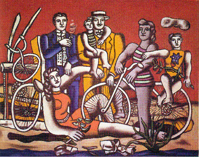 Recreación Sobre Un Fondo Rojo — Fernand Léger