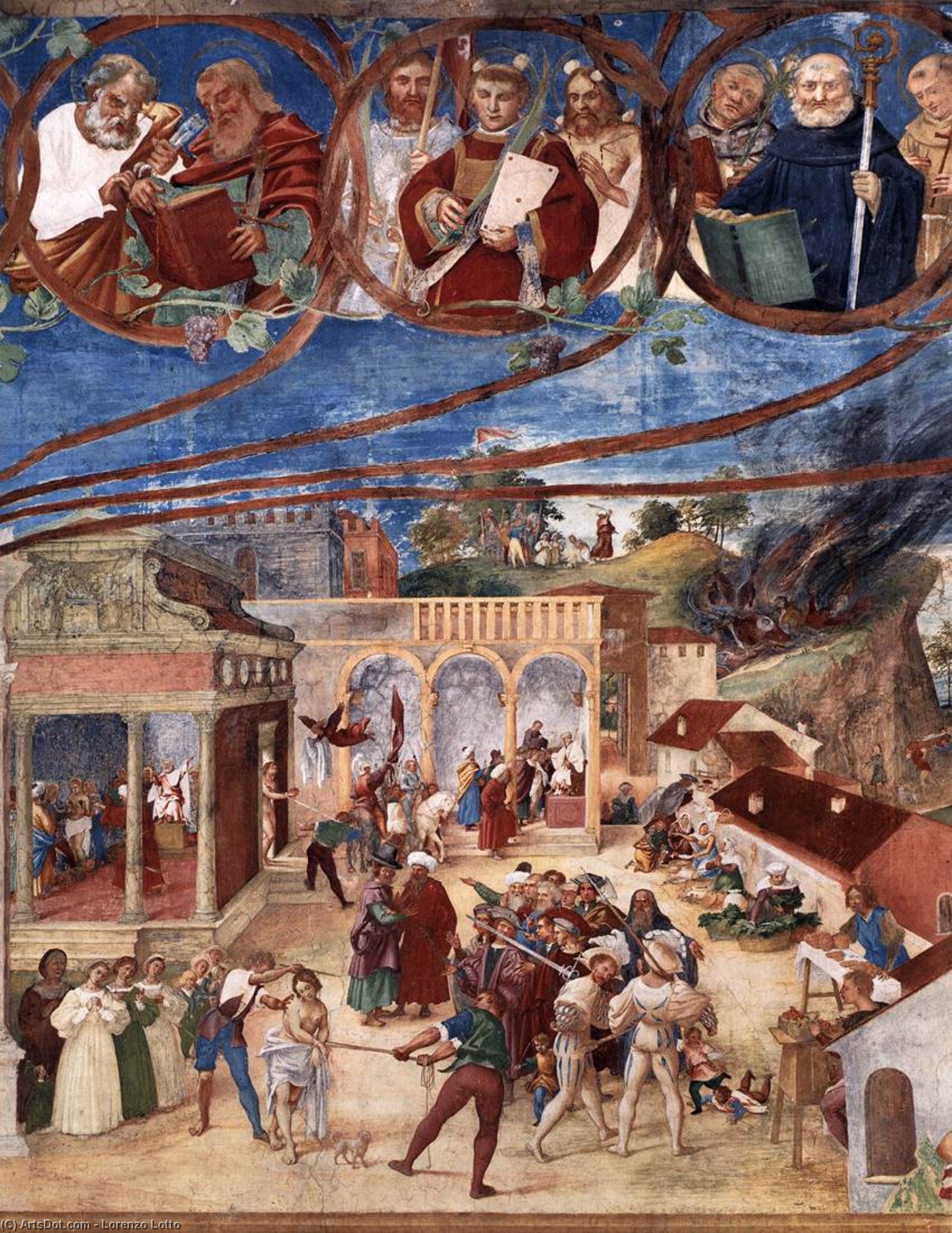 Legend Of St Barbara (detail) (11) — ロレンツォ・ロット
