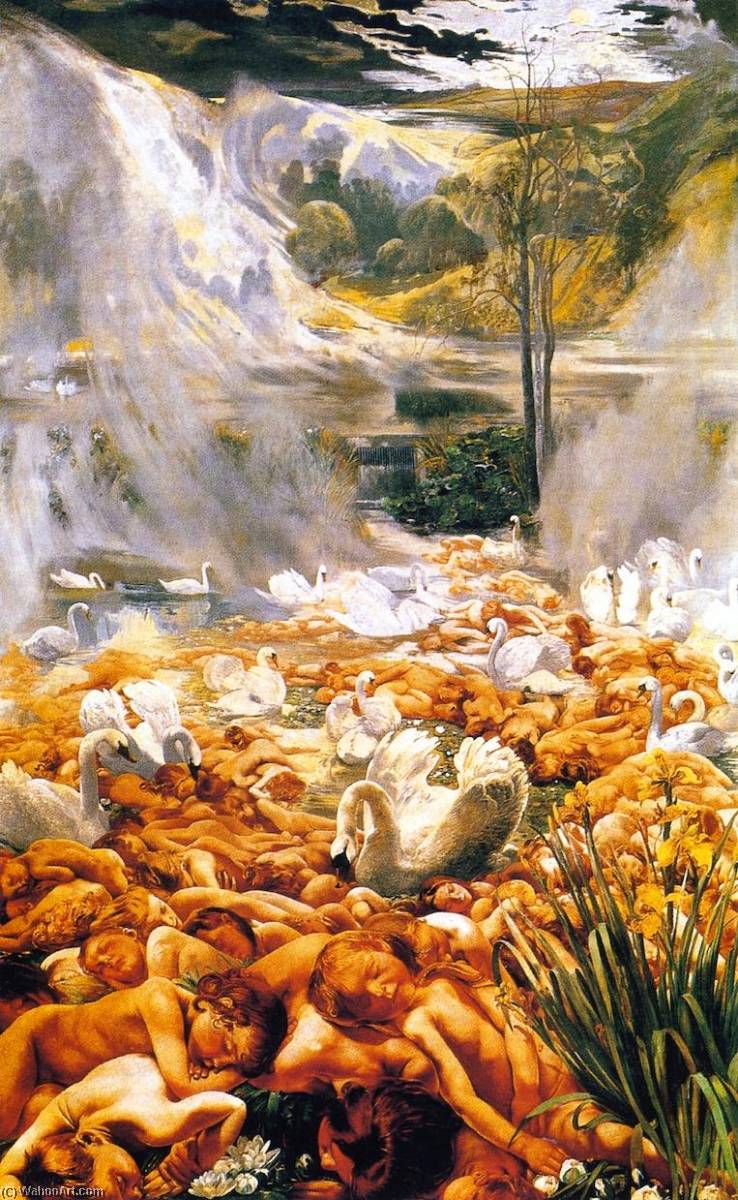 The Lake, The Sleeping Water — Léon Frédéric