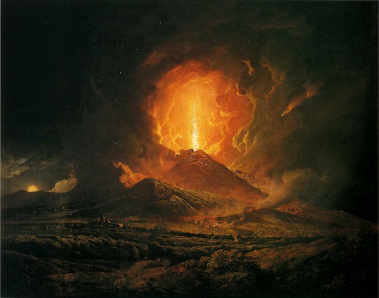 An Eruption Of Vesuvius, Seen From Portici — Џозеф Рајт Од Дербија