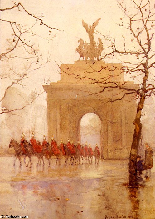 Hyde Park Corner, With Household Cavalry — Rose Maynard Barton