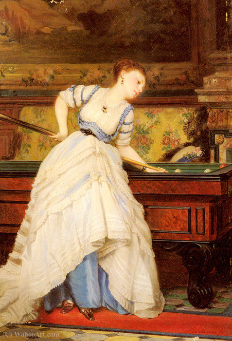 An Elegant Billiard Player — Charles Edouard Boutibonne