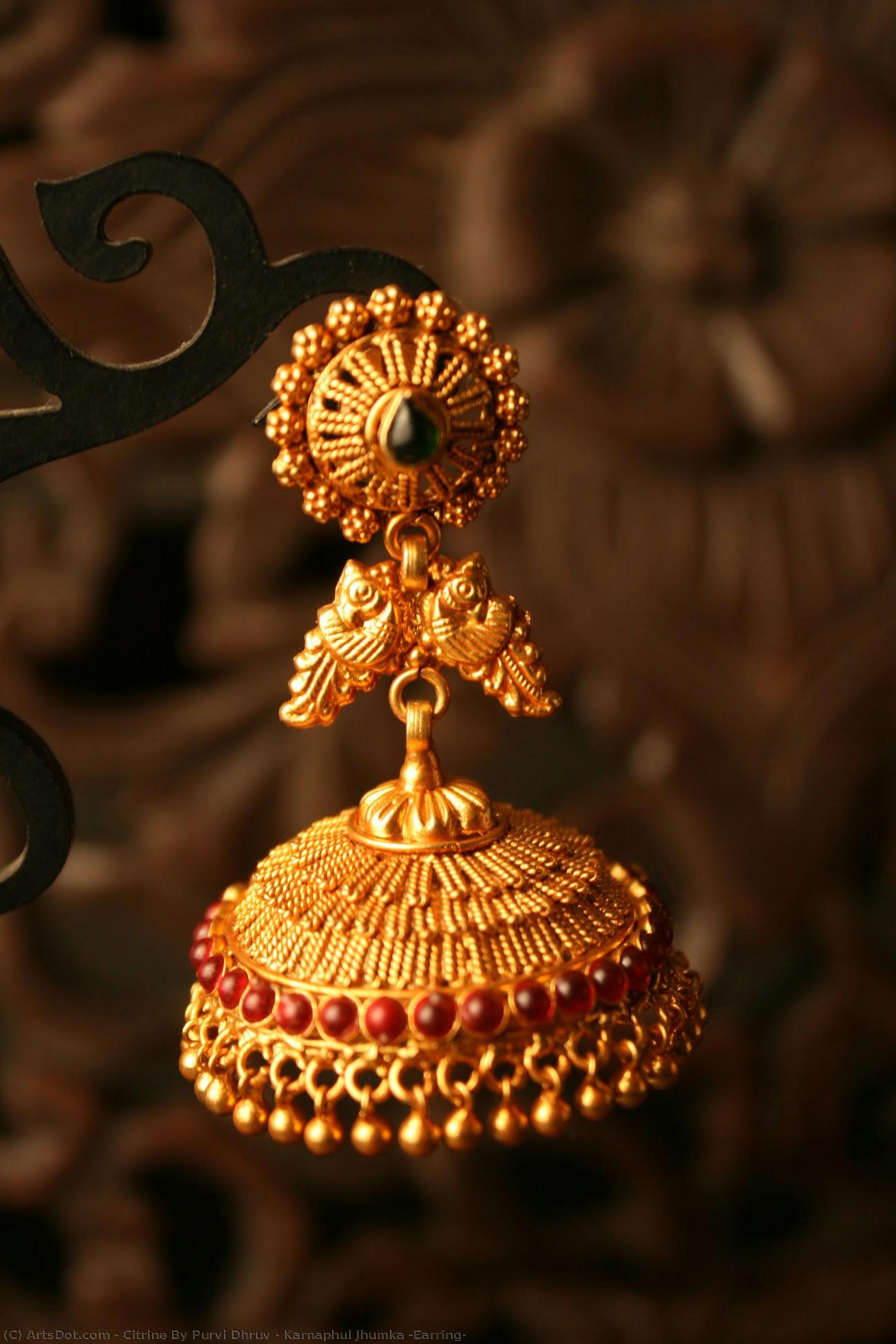 Karnaphul Jhumka (earring) — Citrine By Purvi Dhruv