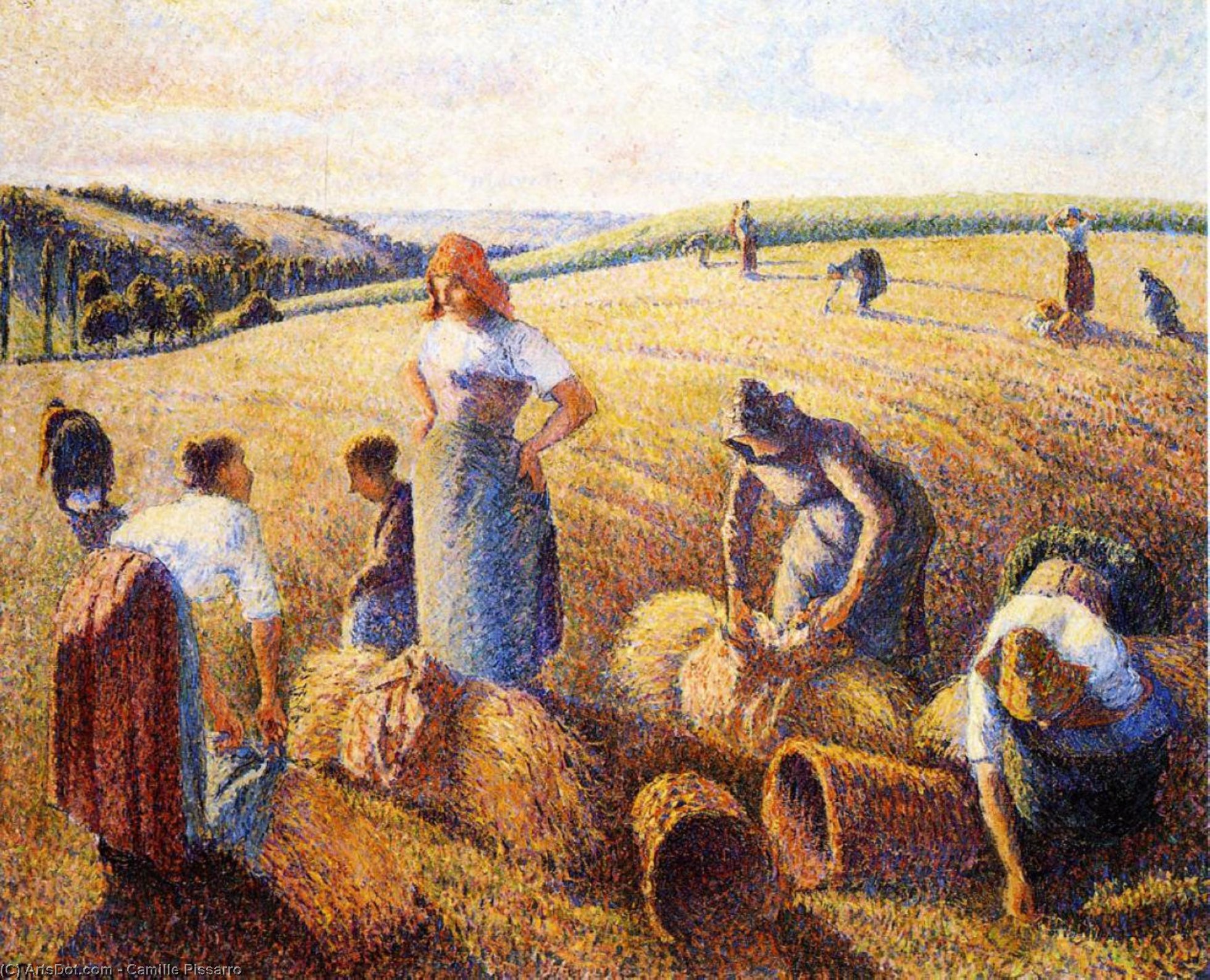 Die Ährensammlerinnen — Camille Pissarro