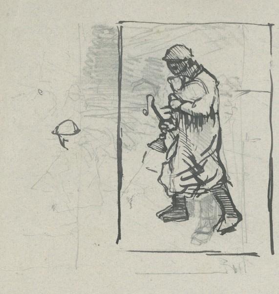 Drawing After 'shepherd With A Lamb' — Sir George Clausen